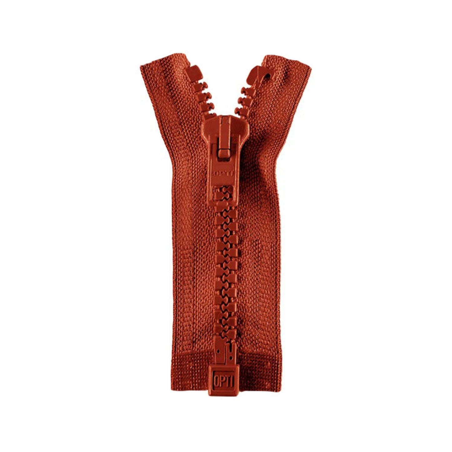Opti teilbarer Reißverschluss 70 cm rost