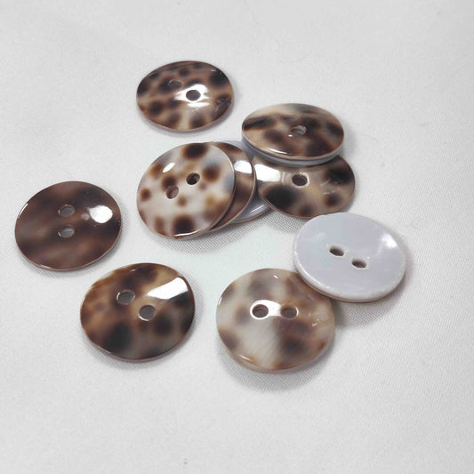 Perlmuttknopf 2-Loch Tigermuschel