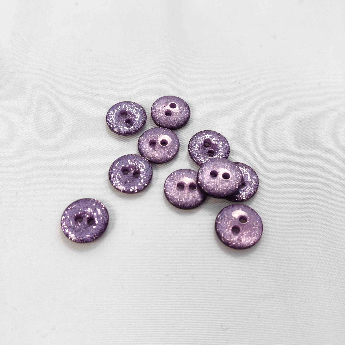 Polyesterknopf Glitzer, 2-Loch 13 mm