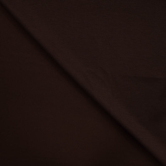 Scuba Modal Touch Stoff, braun, weich und elastisch, formstabil und knitterarm. Ideal für Kleider, Shirts, Jacken und elegante Modeprojekte.