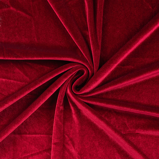 Veloursstoff Samt Kitty rot - kikkomo