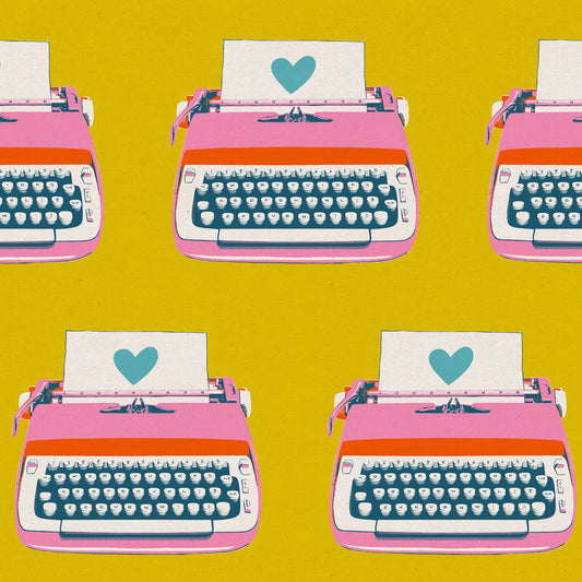 Canvas „Darlings 2 – Typewriter“ – Retro-Schreibmaschinenmotiv auf stabilem Canvas -golden hour