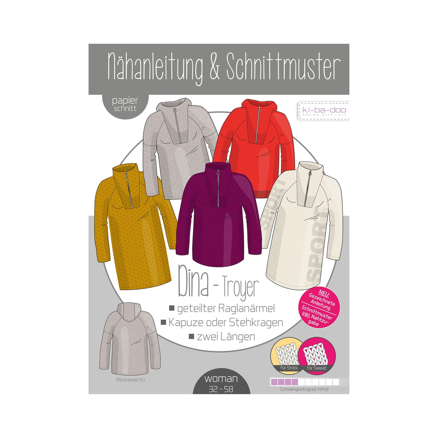 Schnittmuster Damen Troyer Ki-Ba-Doo