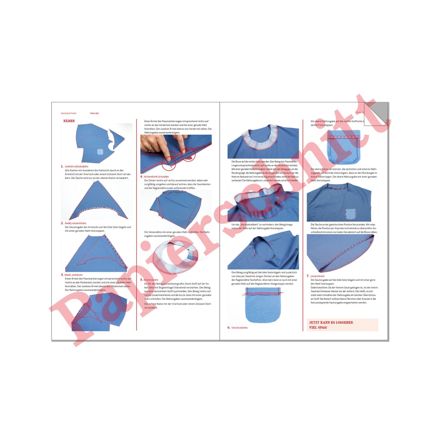 Schnittmuster einfache Damen Bluse Schnittreif