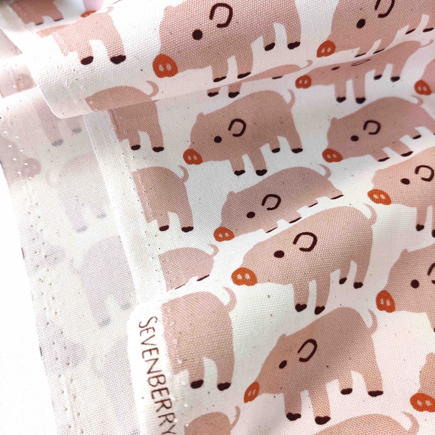Sevenberry Schweinchen | Japanischer Canvas aus Baumwolle