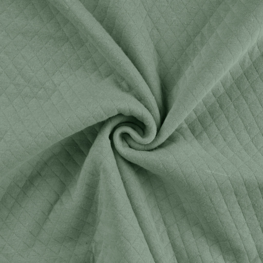 Gesteppter Sweatstoff dusty mint