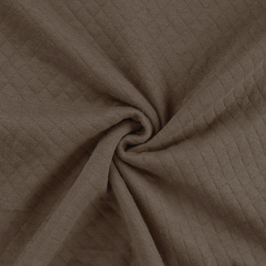Gesteppter Sweatstoff taupe