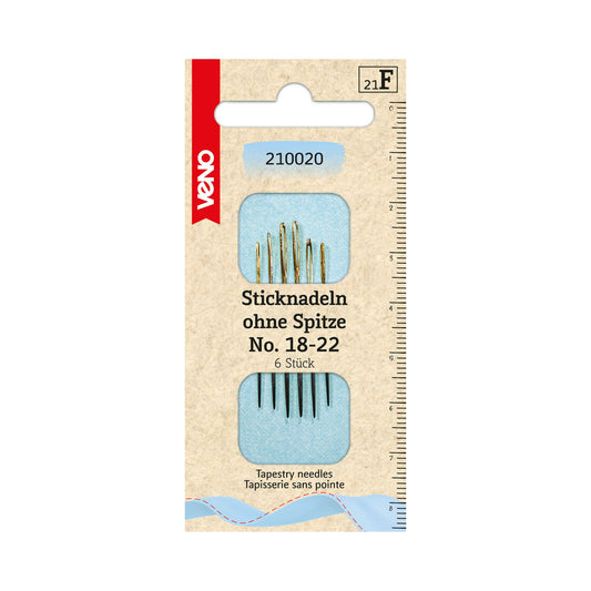 Sticknadeln ohne Spitze No. 18-22