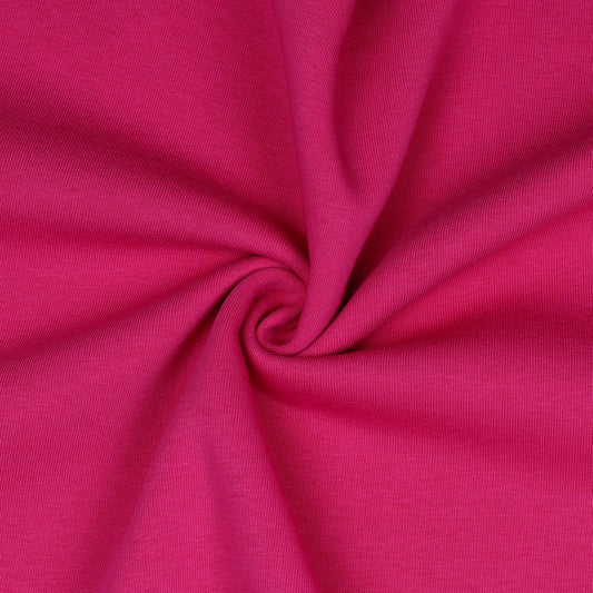 Schwerer Sweatshirt-Stoff mit flauschiger Rückseite in pink – ideal für Hoodies und Jogginghosen