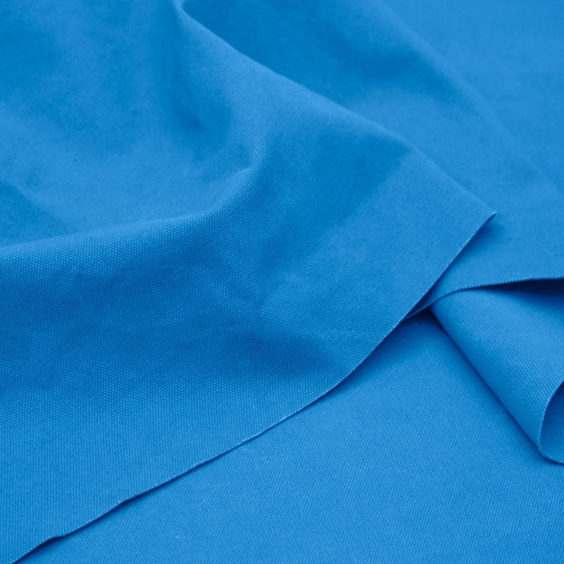 Heavy Washed Canvas Uni azure vom Meter kaufen