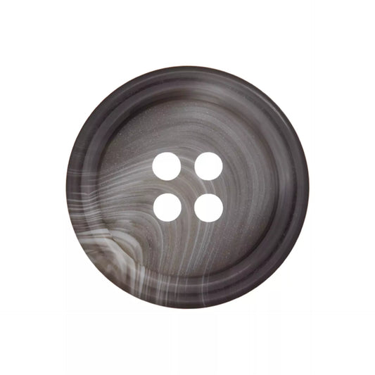 Polyesterknopf 4-Loch, mittelgrau 15 - 25 mm