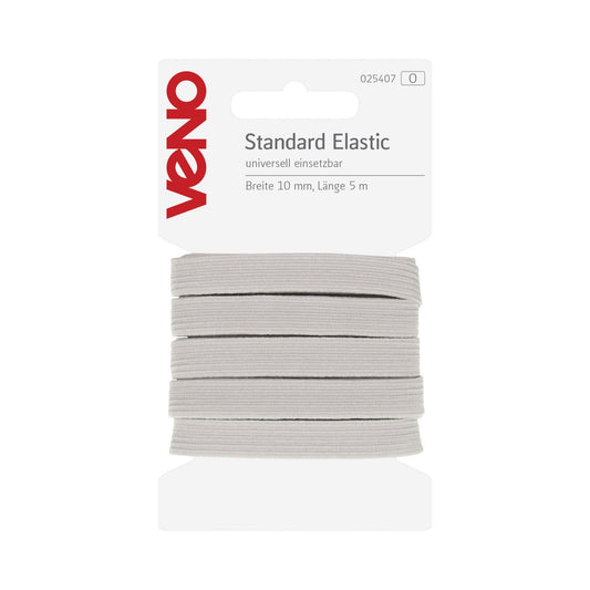 Standard Elastic Gummiband Uni weiß 10 mm