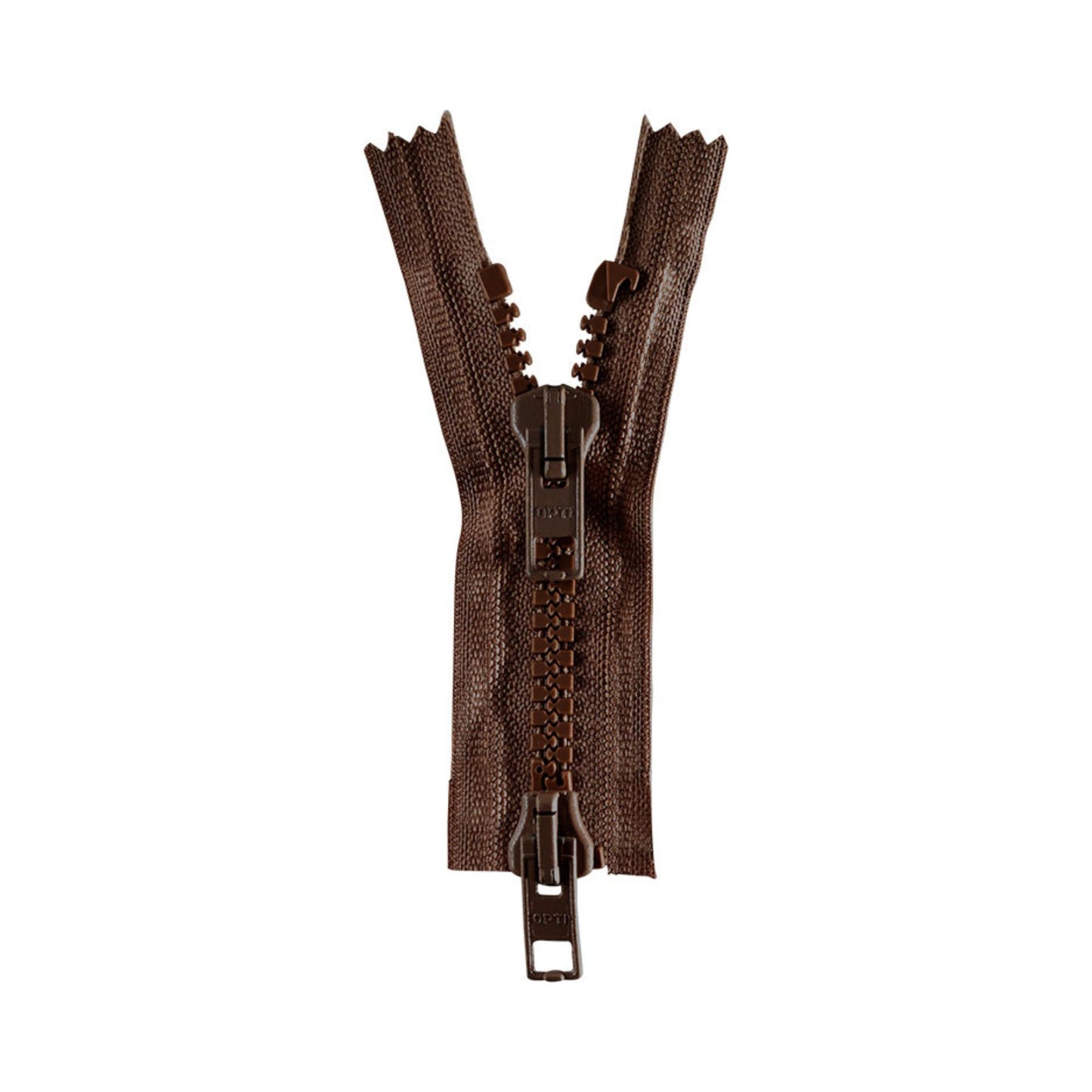 Zweiwege-Reißverschluss braun 60 cm