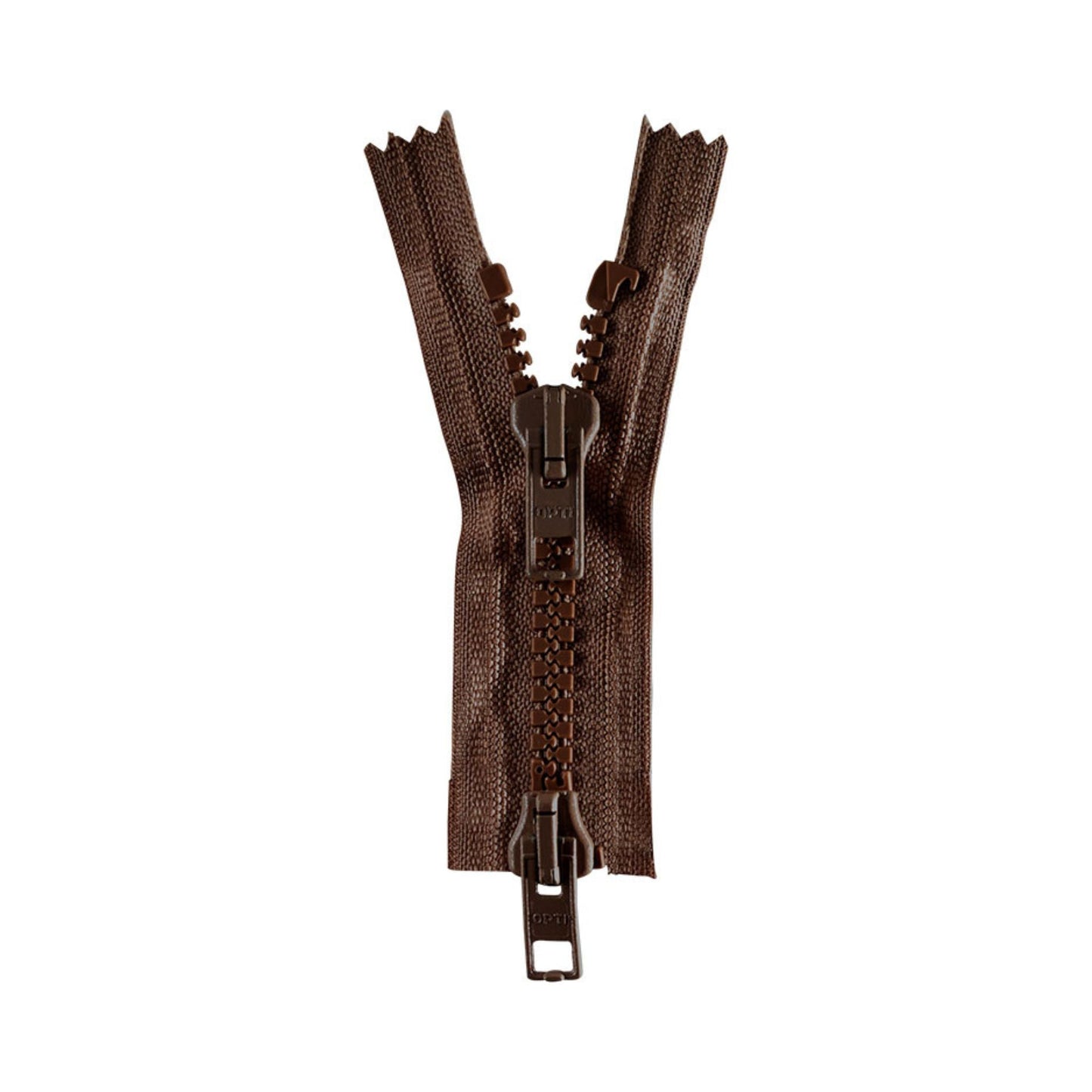 Zweiwege-Reißverschluss braun 90 cm