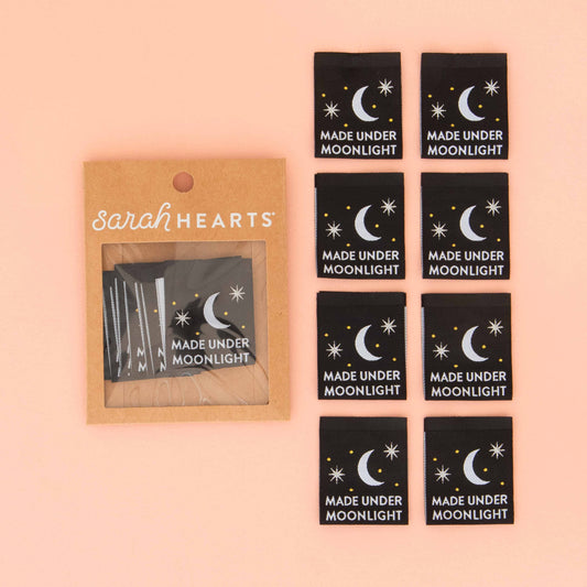 „Made Under Moonlight“ Etiketten von Sarah Hearts
