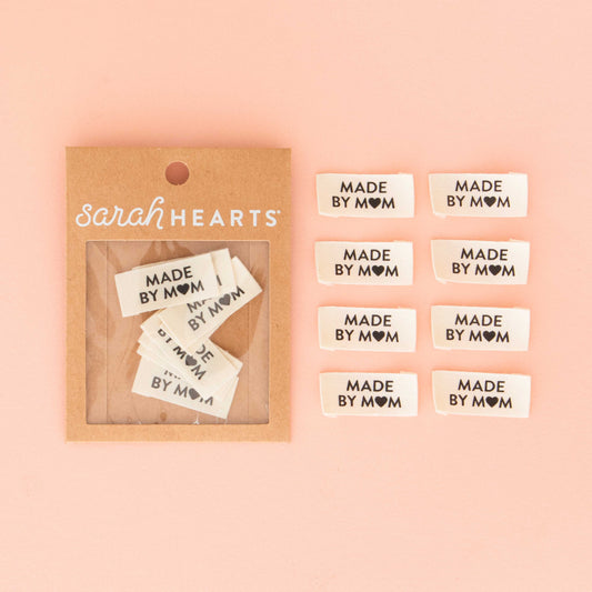 „Made by Mom“ Etiketten aus Bio-Baumwolle von Sarah Hearts