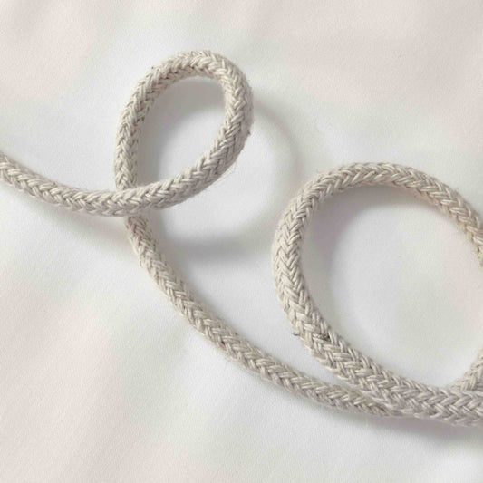 Flachkordel Hanf/Baumwolle Uni 8 mm