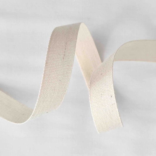 Baumwollband uni 15 mm natur