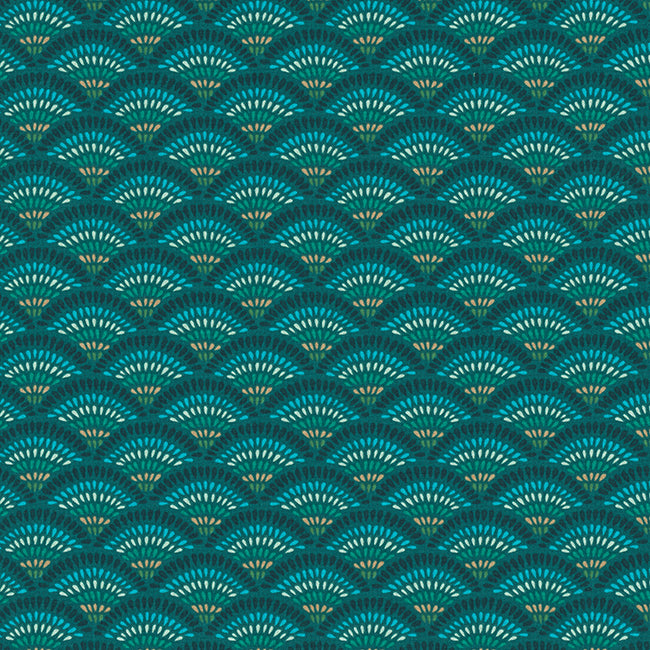 Half Panama Premium Graphic Handdrawn Pattern Fächer