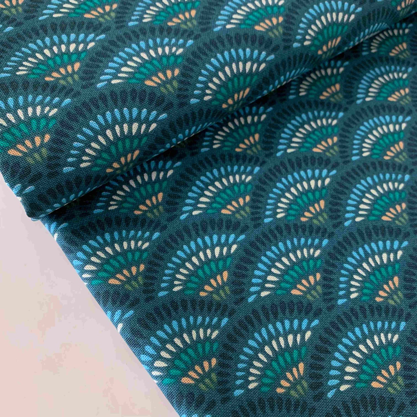 Half Panama Premium Graphic Handdrawn Pattern Fächer