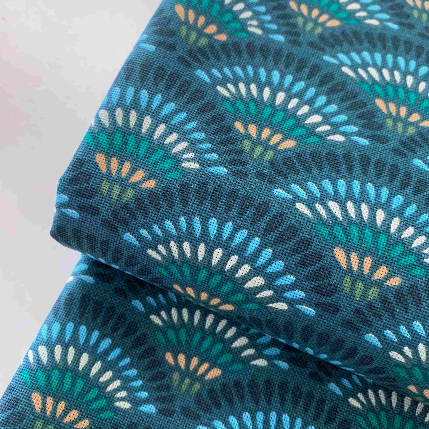 Half Panama Premium Graphic Handdrawn Pattern Fächer