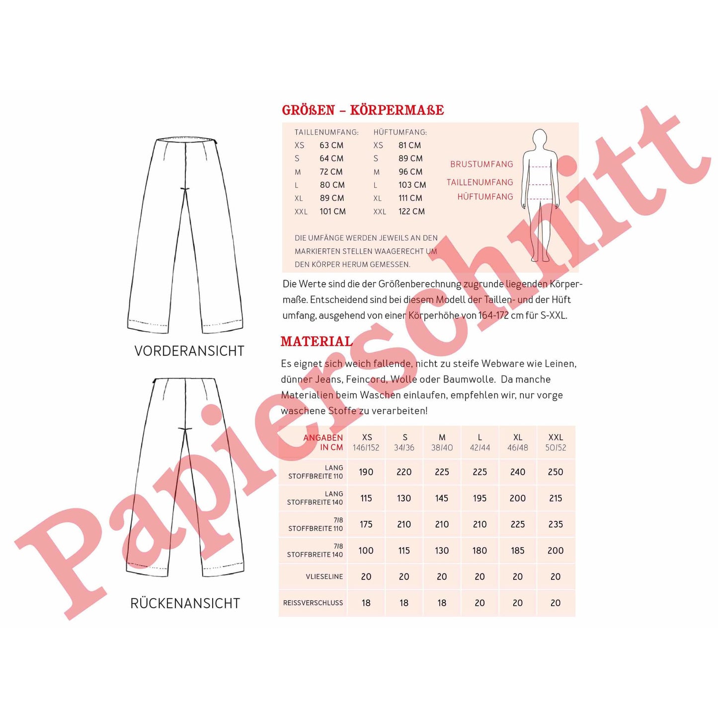 Studio Schnittreif Hose Frau Elena