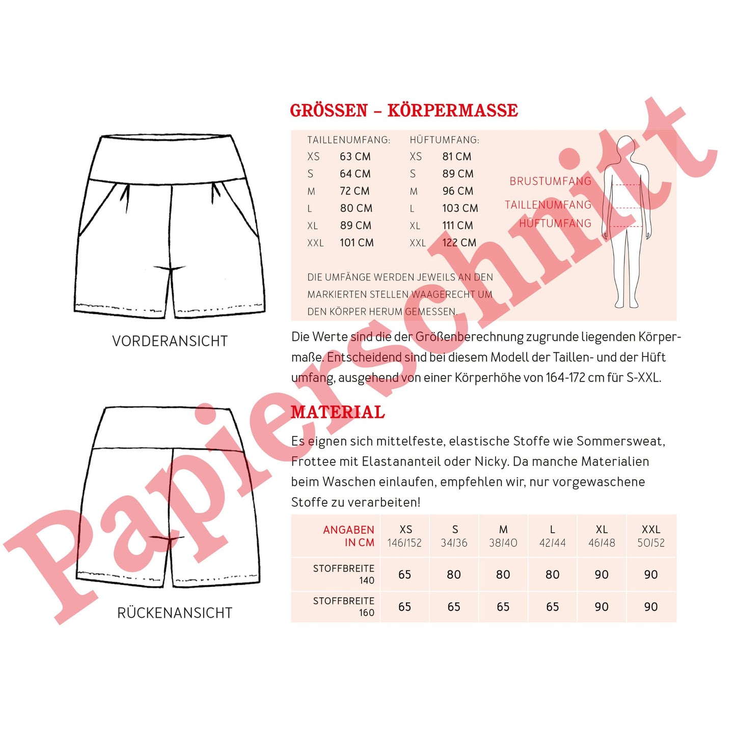 Studio Schnittreif Shorts Frau Gesa