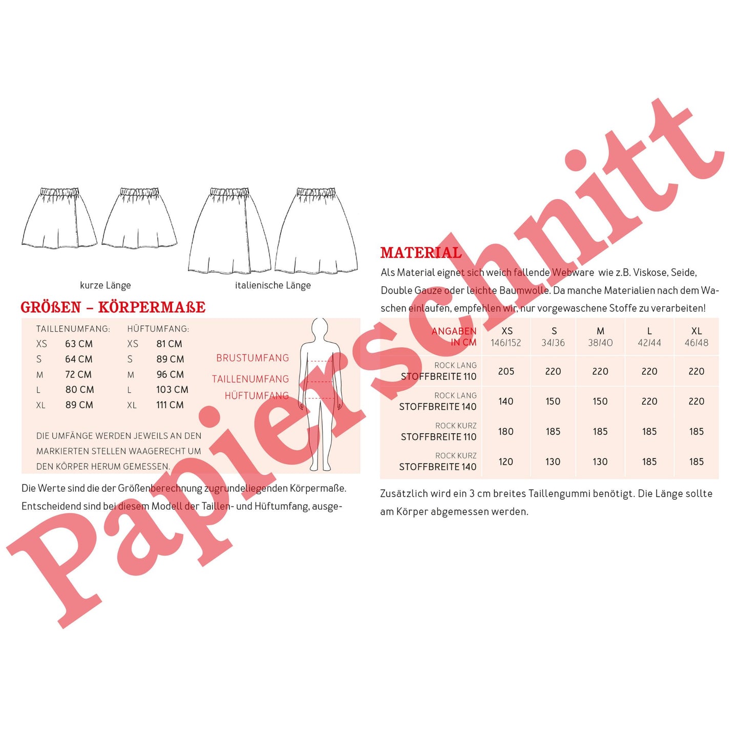 Studio Schnittreif Rock Frau Gina