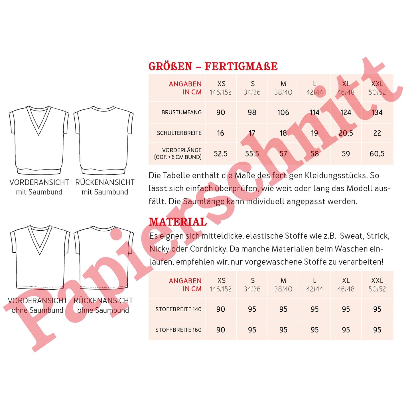 Studio Schnittreif Pullunder Frau Ulli