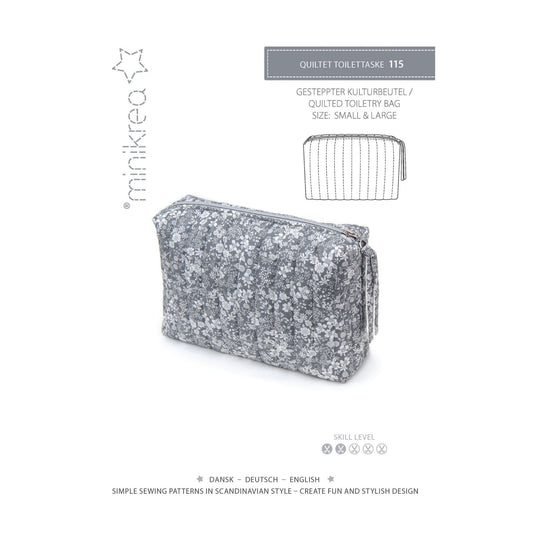 Schnittmuster 115 Gesteppter Kulturbeutel