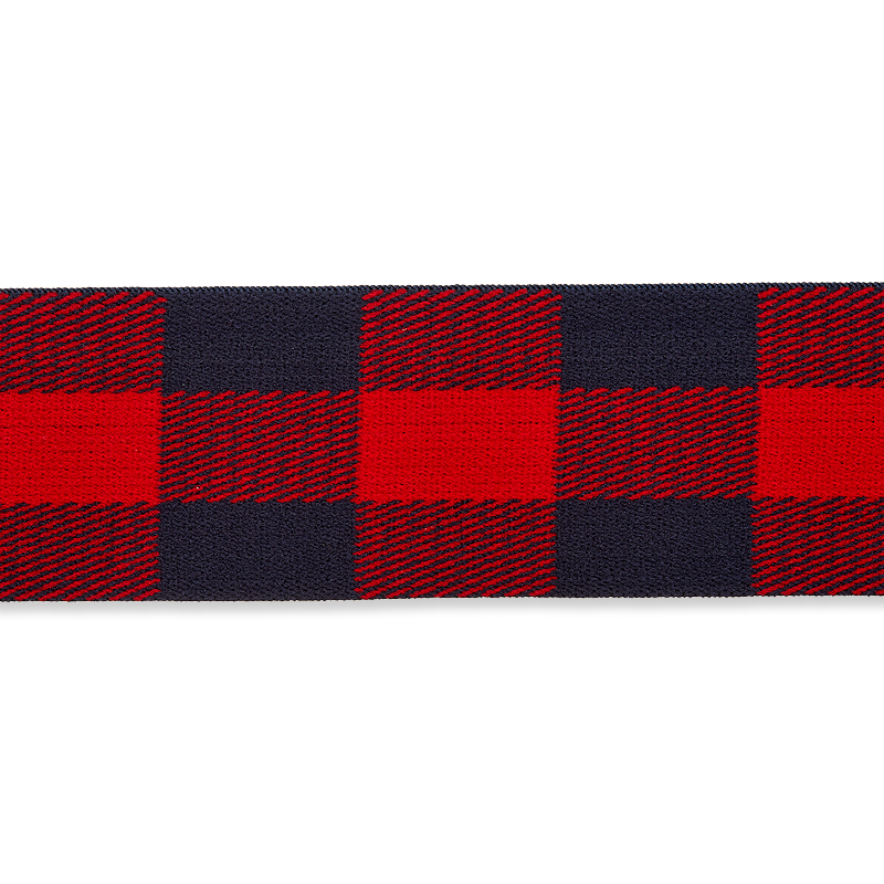 Gummiband Karo rot/blau