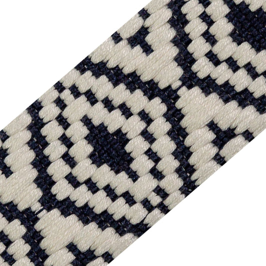 Gurtband Ethno dunkelblau creme