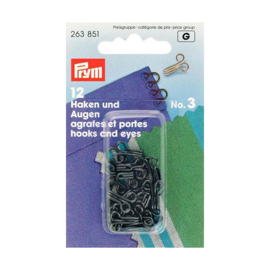 Haken und Augen schwarz