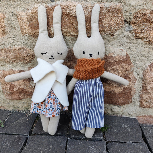 Nähpaket Kuschelhasen Oskar & Eileen
