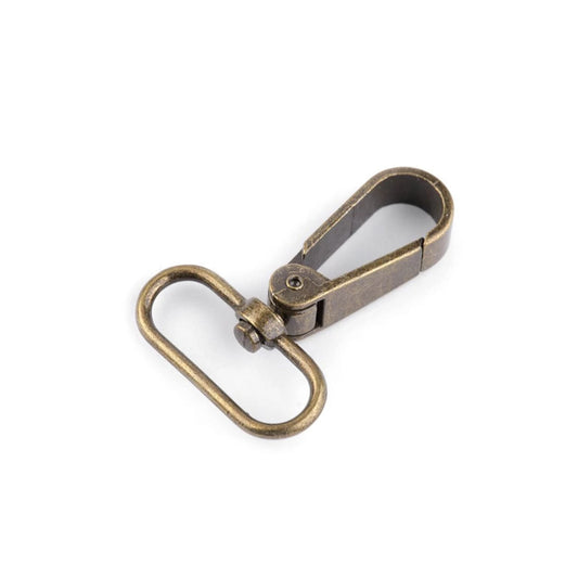 Karabinerhaken 30 mm mit Wirbel – Metall