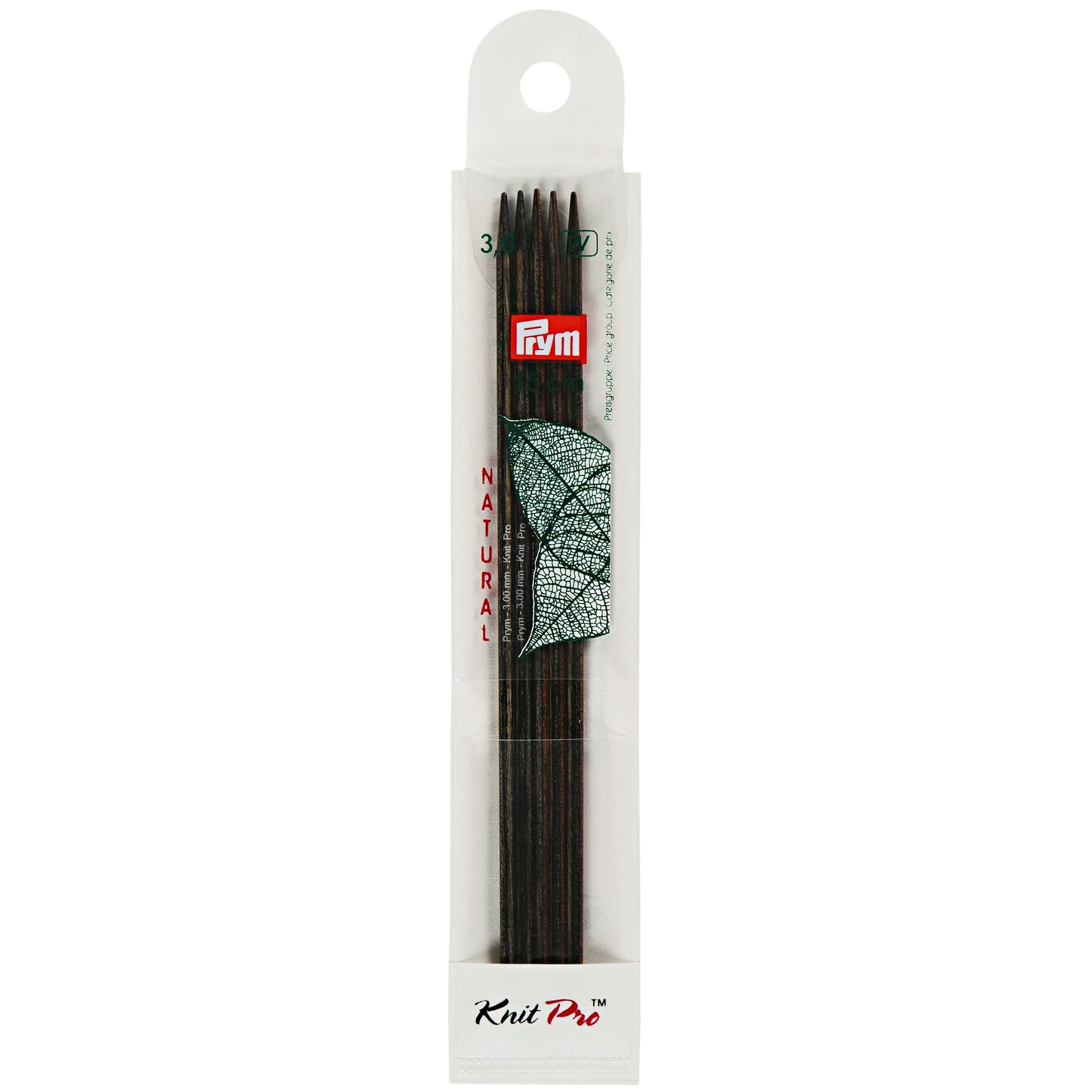 Prym Knit Pro Strumpfstrickenadeln/Nadelspiel Natural 15cm 3mm