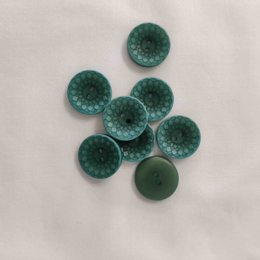 Knopf Mandala 2-Loch 20 mm helltürkis