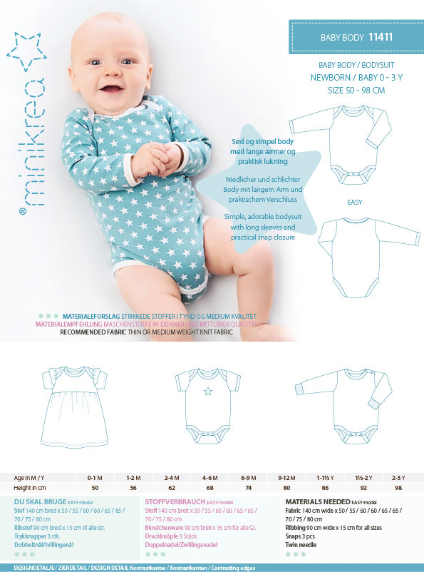 Schnittmuster 11411 Babybody