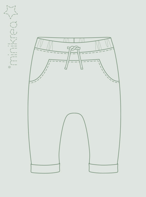 Schnittmuster 116 Babyhose mit Taschen