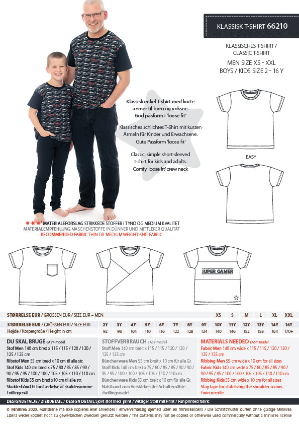 Schnittmuster 66210 Klassisches T-Shirt