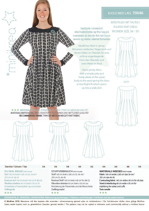 Schnittmuster 70046 Jerseykleid