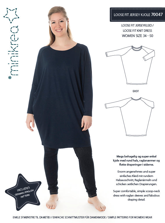 Schnittmuster 70047 Loose Fit Jerseykleid