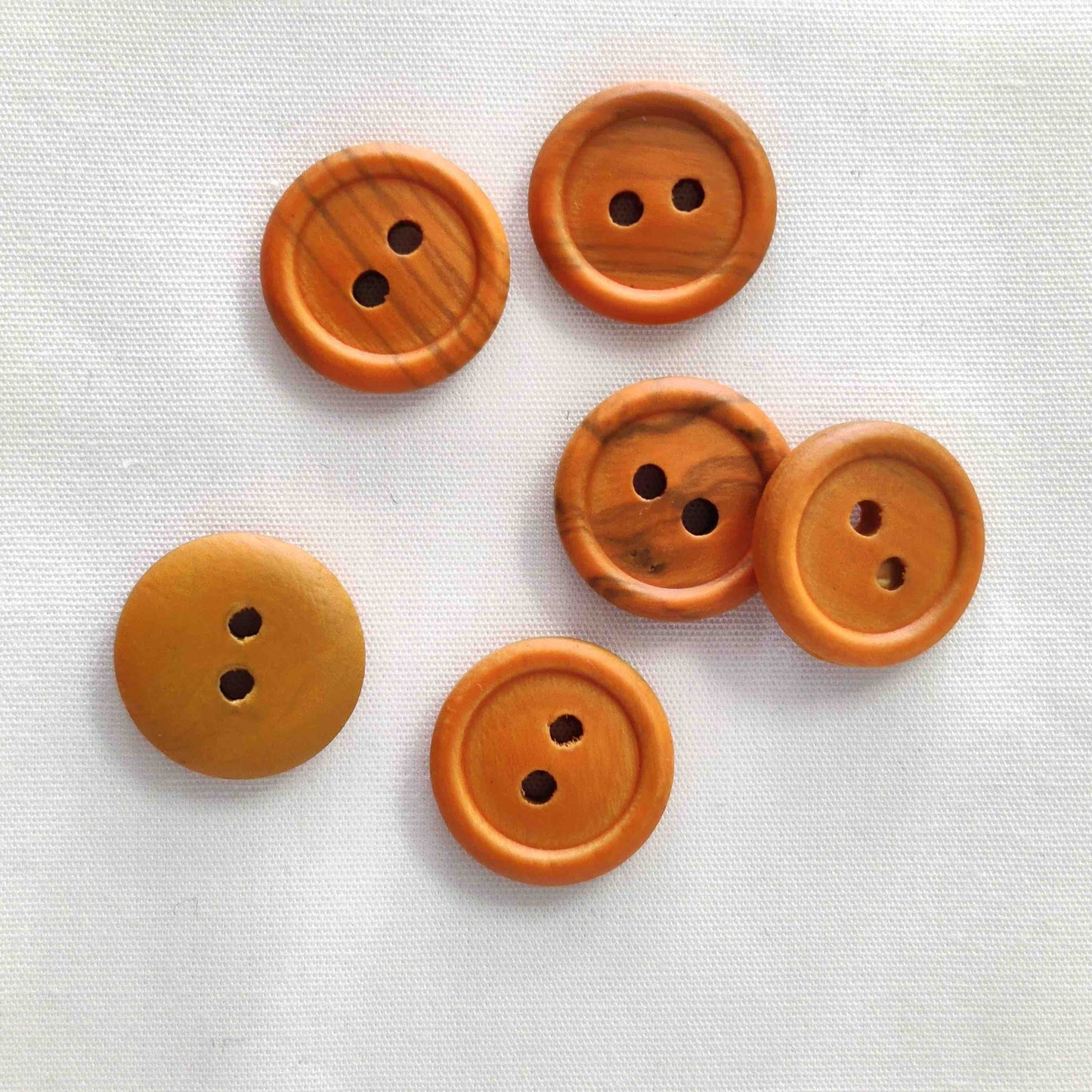 Olivenholzknopf 15mm kürbis