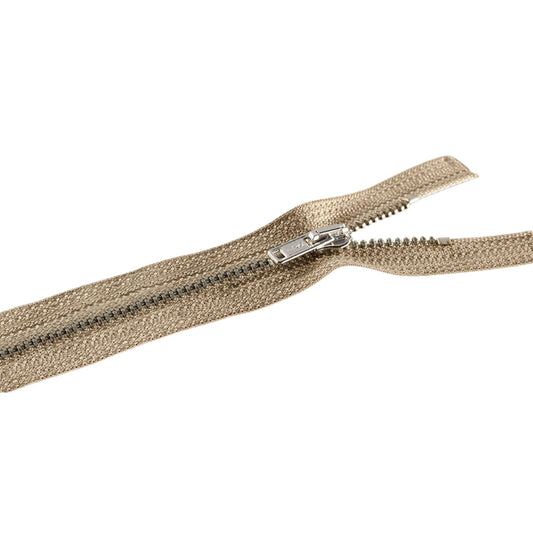 Opti Reißverschluss 16 cm metall silber