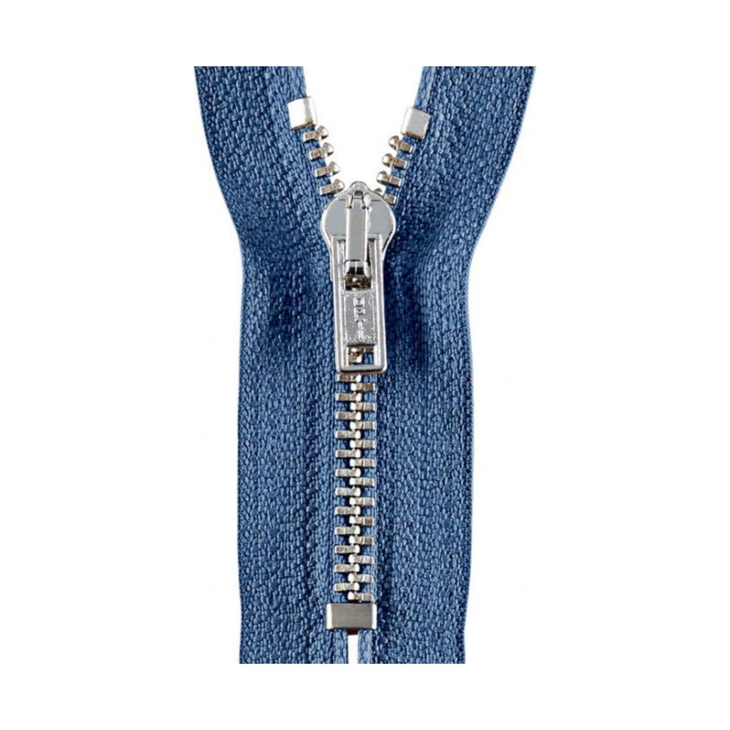 Opti Metall-Reißverschluss silber/jeans