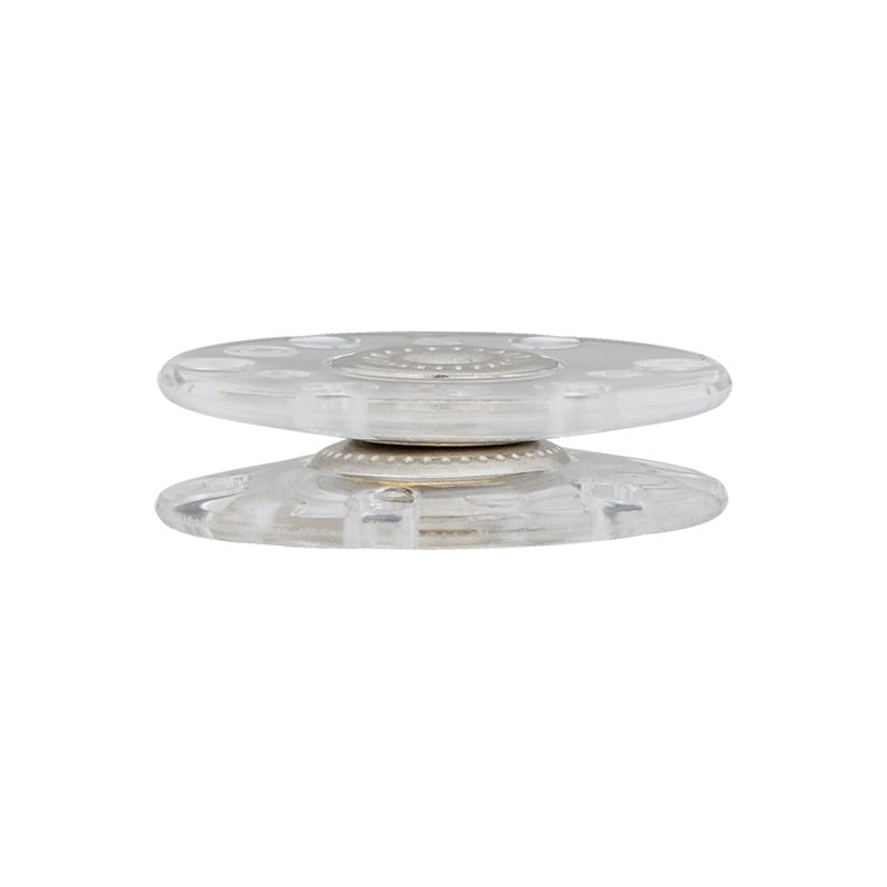 Poly/Metalldruckknopf zum Annähen verdeckt transparent 25 mm