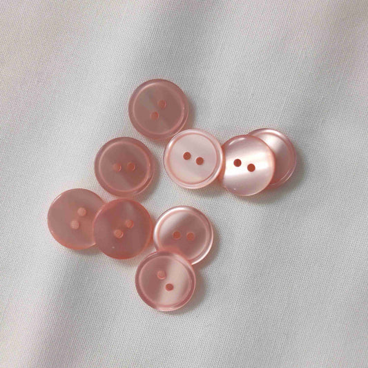 Polyesterknopf 2 Loch 12mm rosa Prym