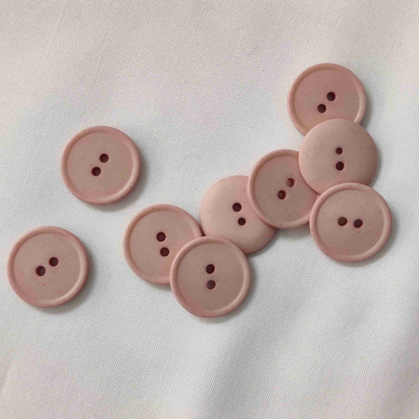 Polyesterknopf 2 Loch 18mm rosa