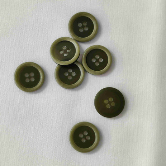 Polyesterknopf lindgrün mit Rand 28 mm Veno