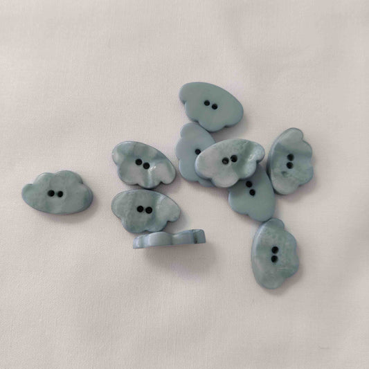 Polyesterknopf Wolke hellblau